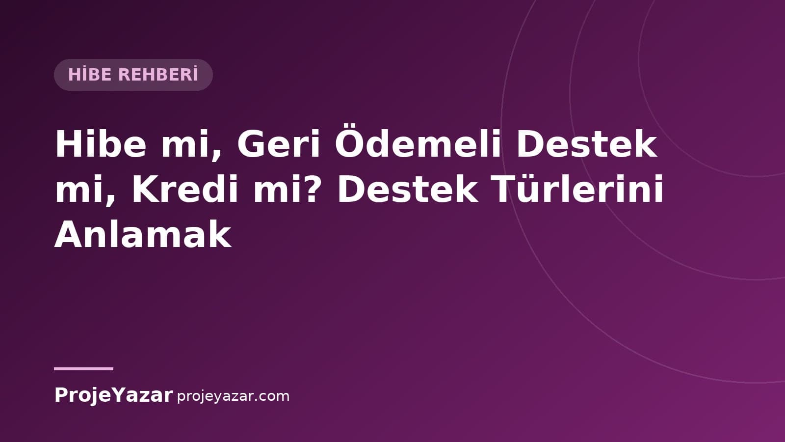 Destek türlerinin karşılaştırması