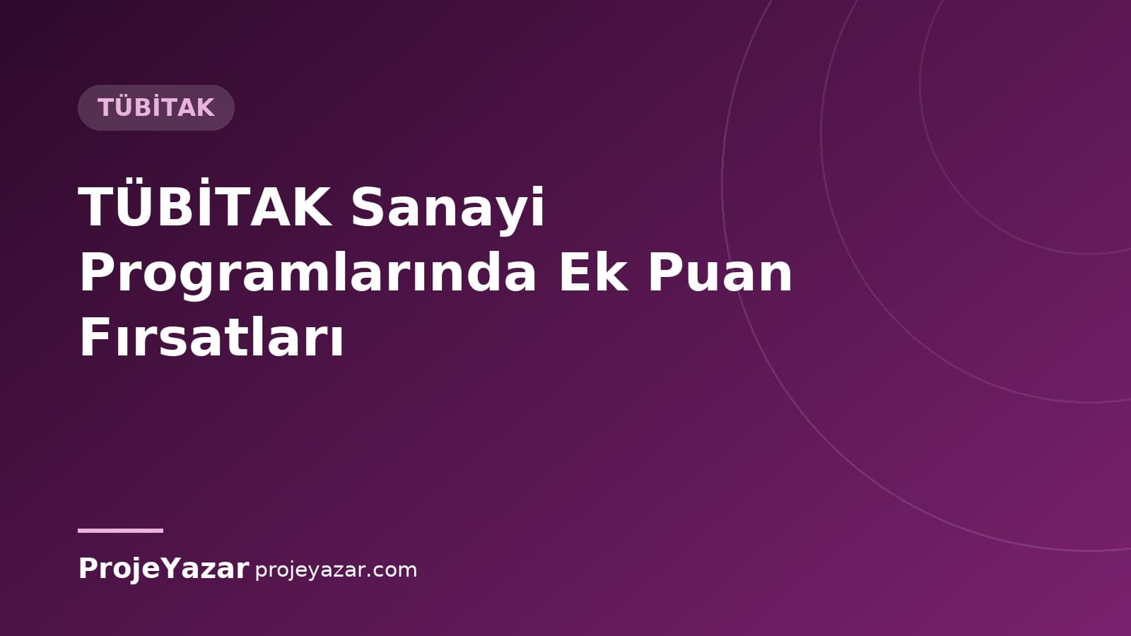TÜBİTAK sanayi programlarında ek puan